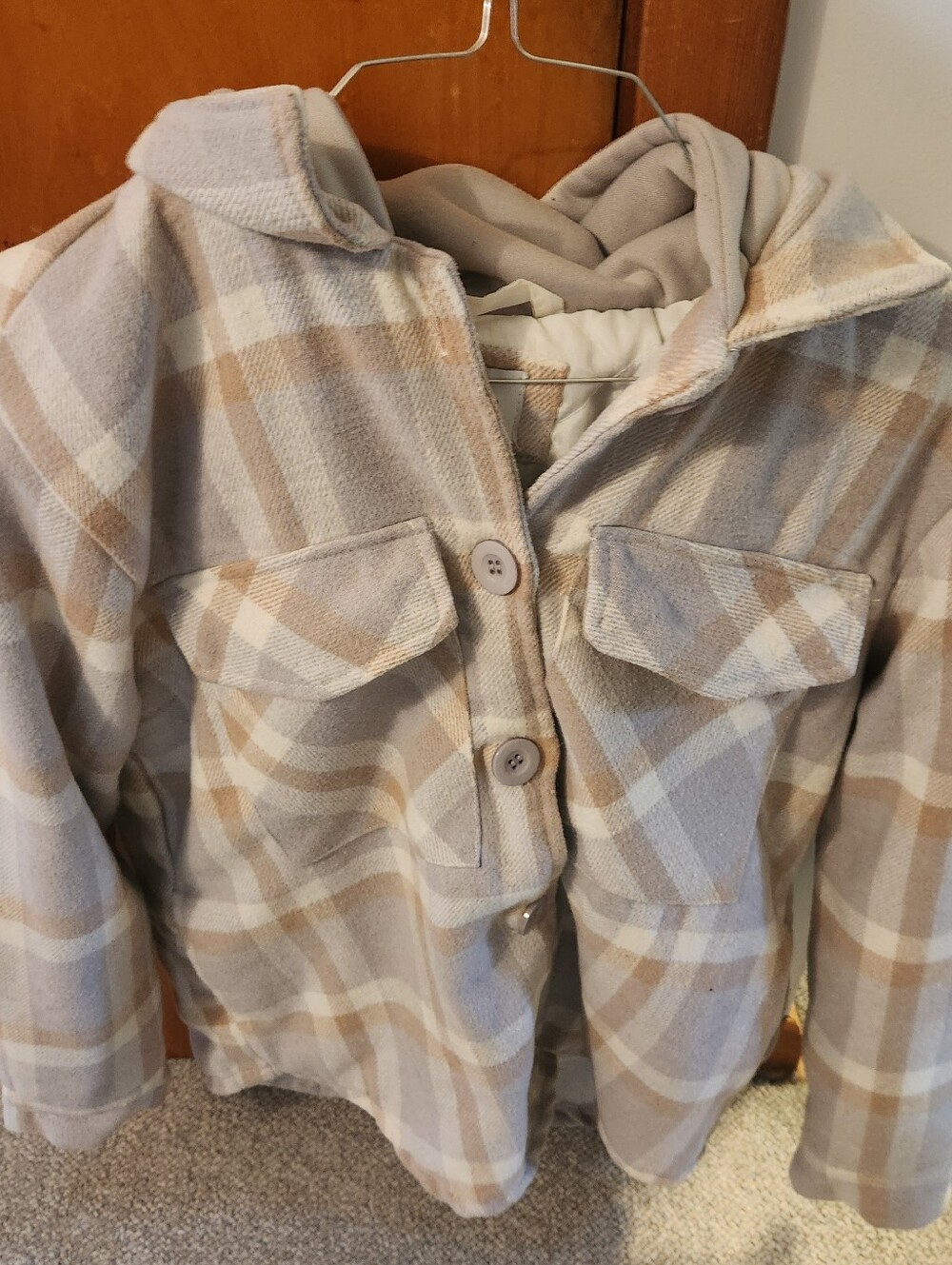 Rue21 Women's Plaid Hooded Winter Jacket